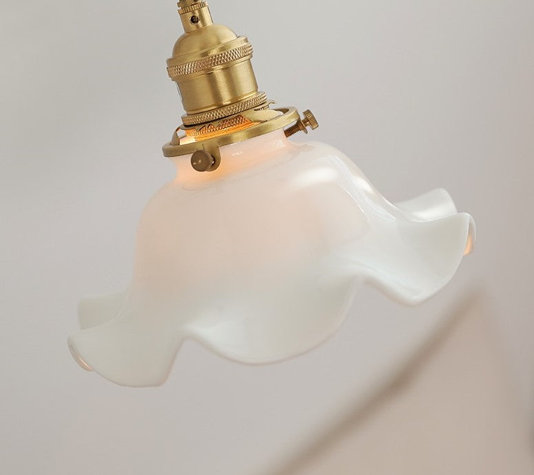 Rustic Ash Wood-Ceramic Adjustable Arm Wall Lamp