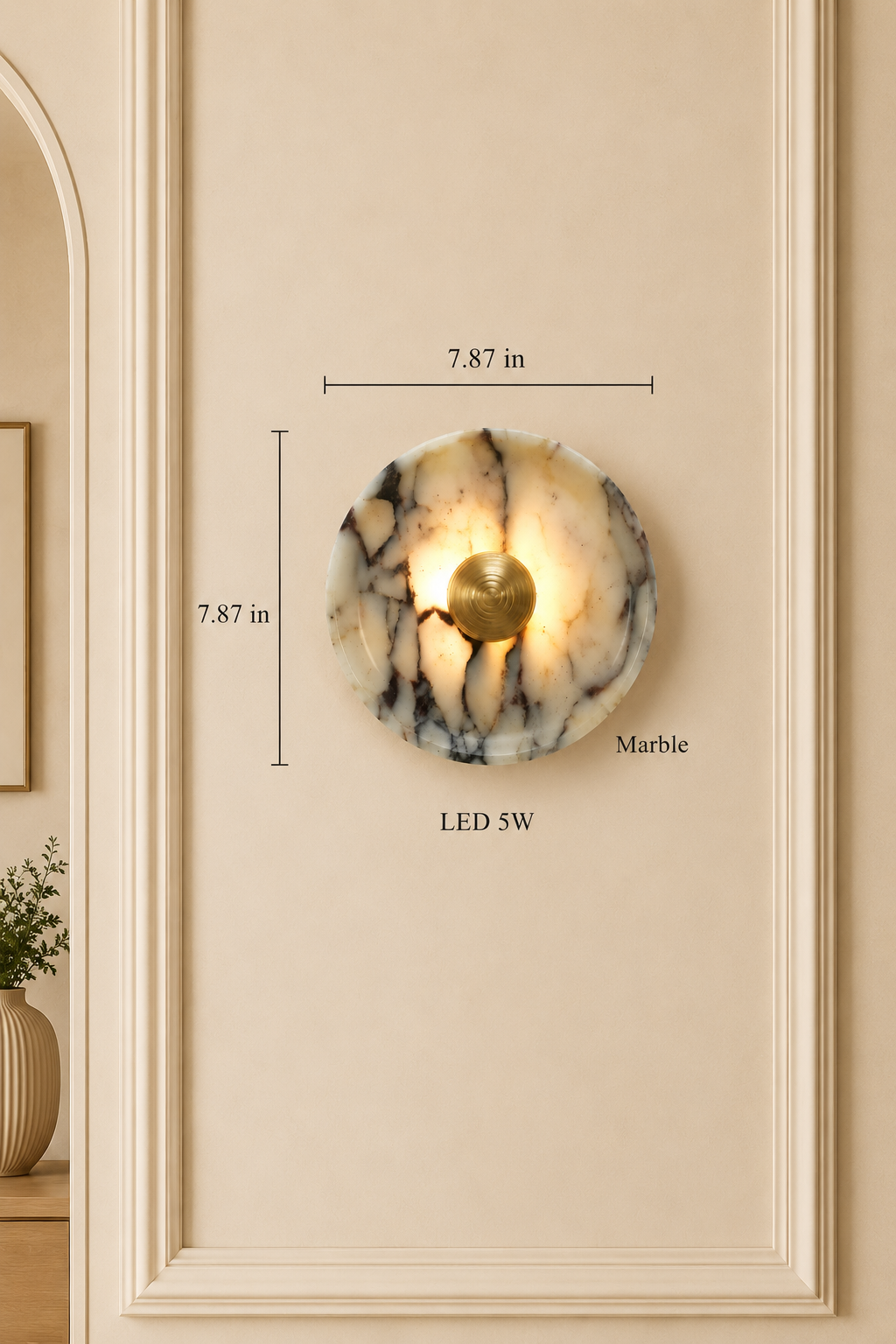 Organic Marble Wall Lights-Bedroom Living room wall mounted sconce