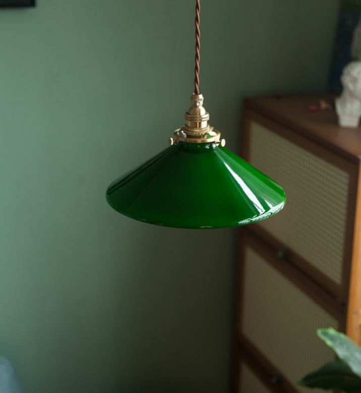Vintage style  Green Glass pendant lights