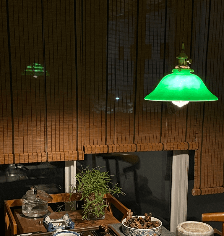Vintage style  Green Glass pendant lights
