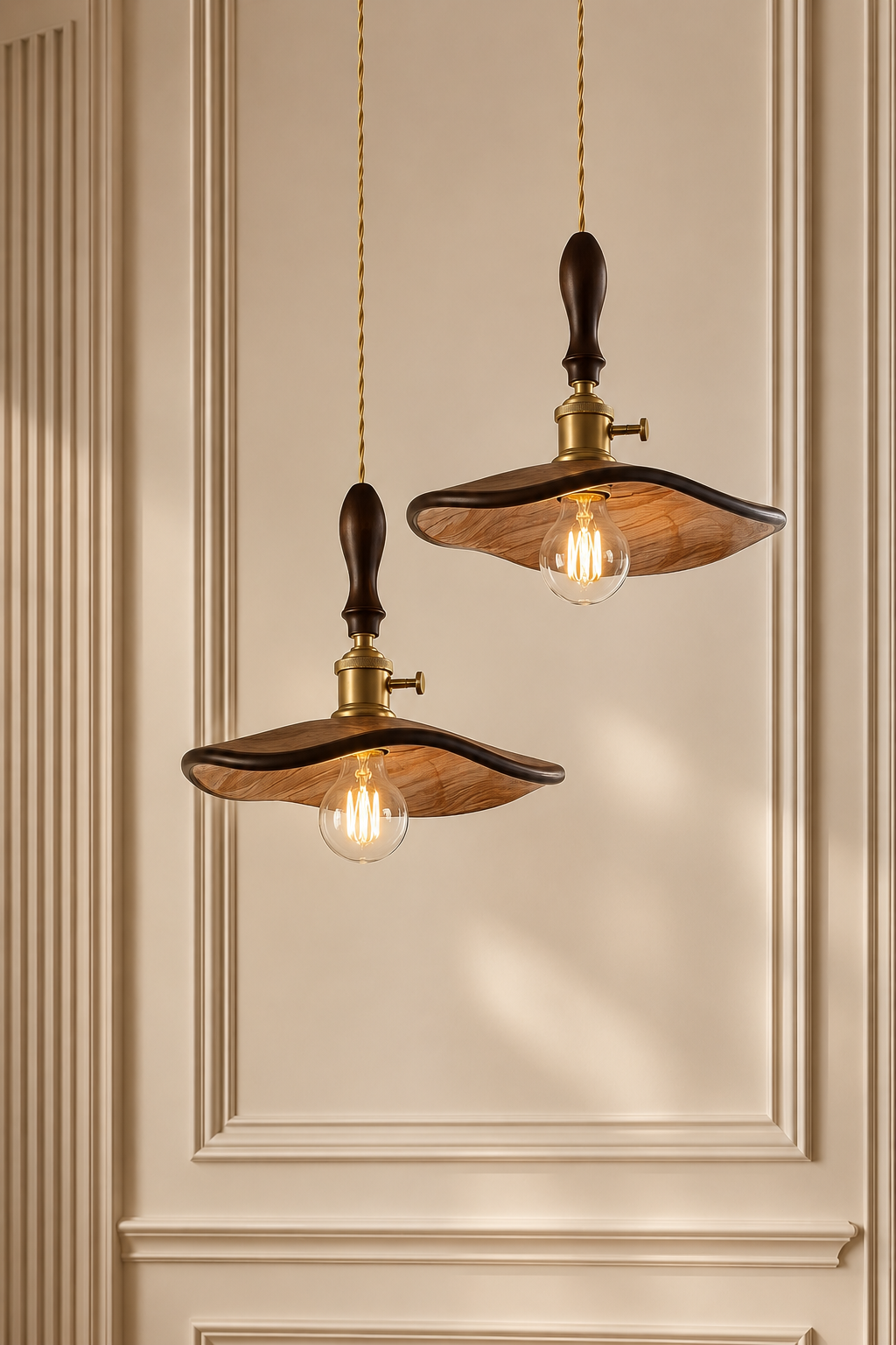 Brown Glass Swivel Pendant Lights - Hanging lamp for Hotel Restaurants