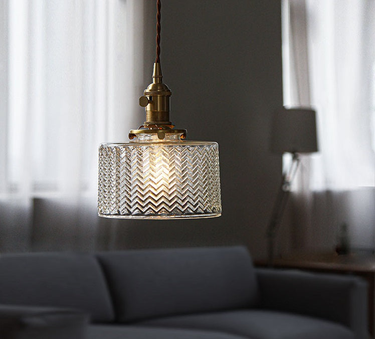 Vintage Inspired Emerald Green Glass pendant lights