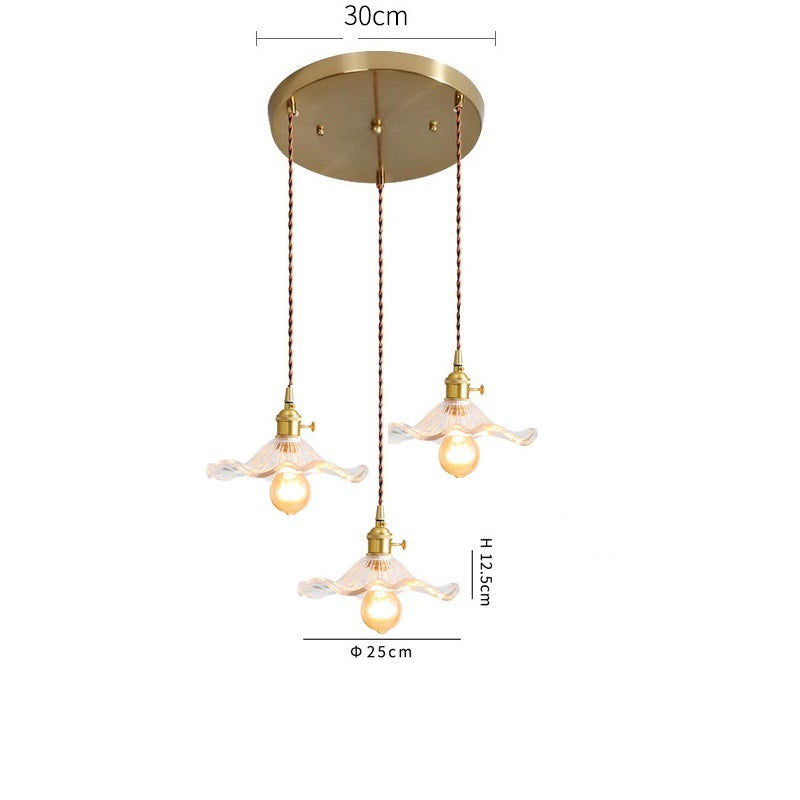 Flower Glass Pendant Light,  Vintage Style Lights