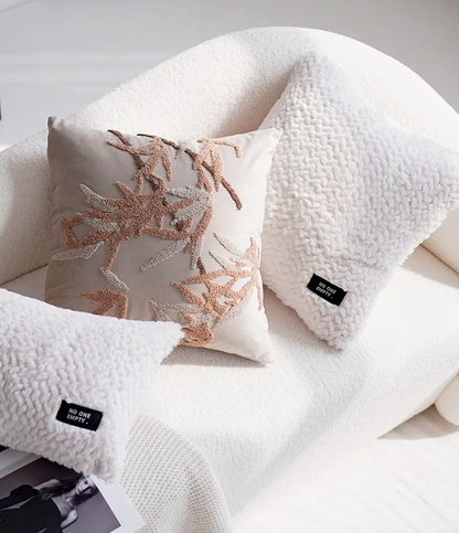 Peach Embroidered  Sofa & Couch Cushion covers