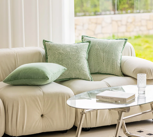 Sage Green & Nude Beige Pillow Covers – Luxury Cushion Covers