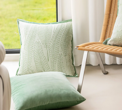 Sage Green & Nude Beige  Luxury Pillow Covers