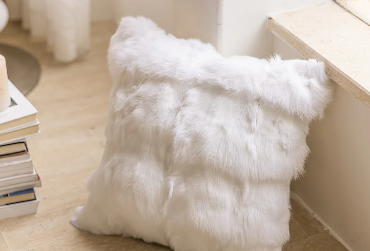 White Faux Fur & Velvet Pillow Covers – Luxe Satin Multi-Style Cushion Covers