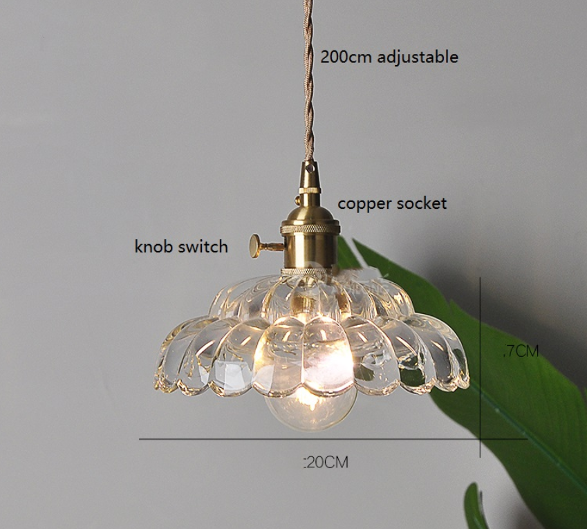 Blossom Hex Honeycomb Inspired Clear Flower Pendant Light