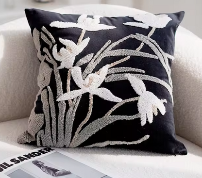 Peach Embroidered  Sofa & Couch Cushion covers