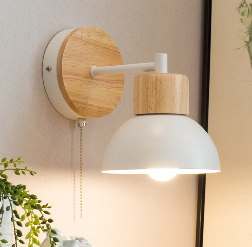 Nordic Macaroon, Wood Wall Lamp, Kids Room Lamp