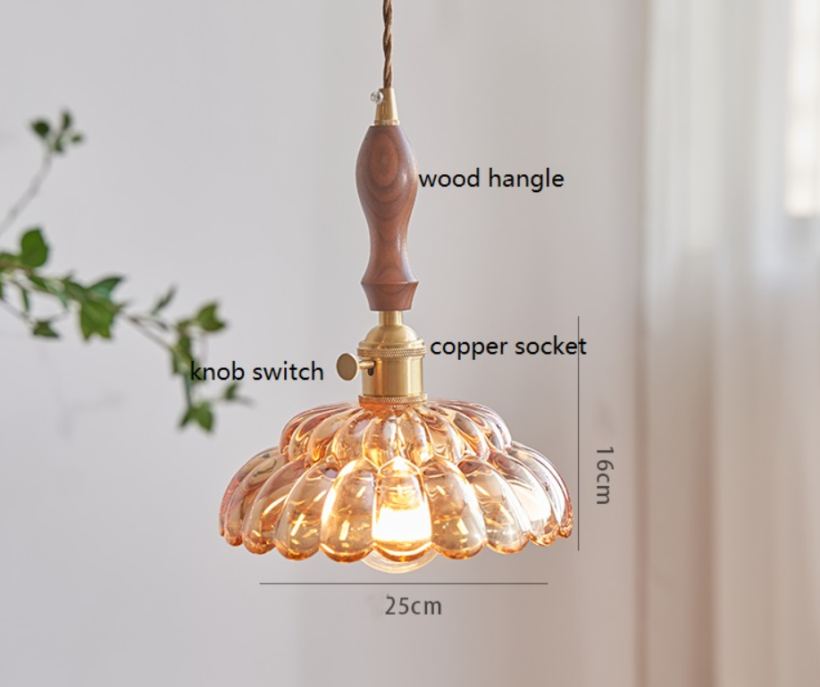 Blossom Hex Honeycomb Inspired Clear Flower Pendant Light