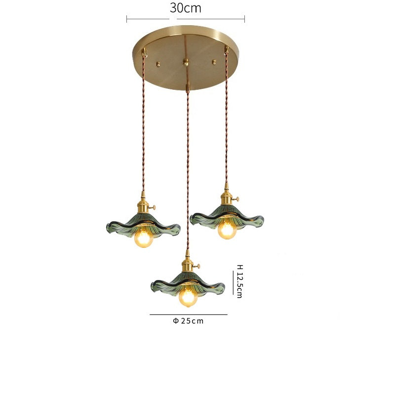 Flower Glass Pendant Light,  Vintage Style Lights