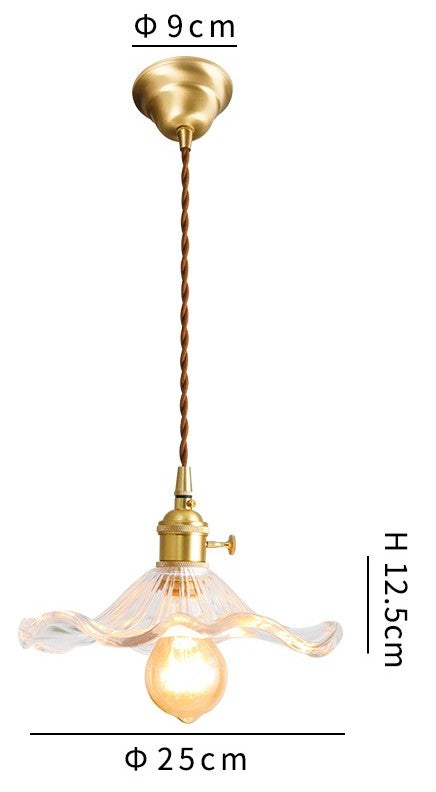 Flower Glass Pendant Light,  Vintage Style Lights