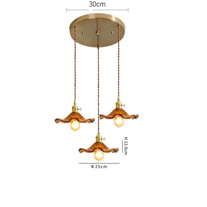 Flower Glass Pendant Light,  Vintage Style Lights