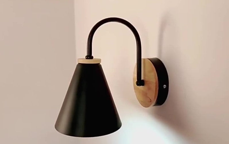 Wood Wall Sconces/ Nordic lampshade