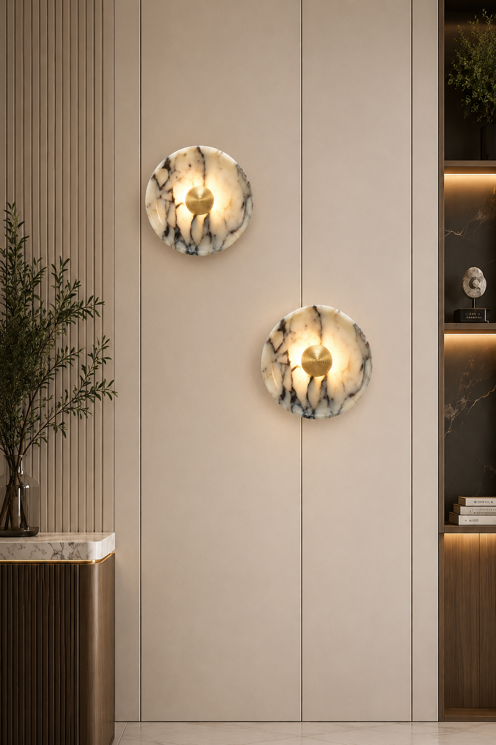 Organic Marble Wall Lights-Bedroom Living room wall mounted sconce