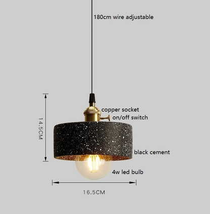 Industrial Cement Hanging Light- Terrazzo hanging lights