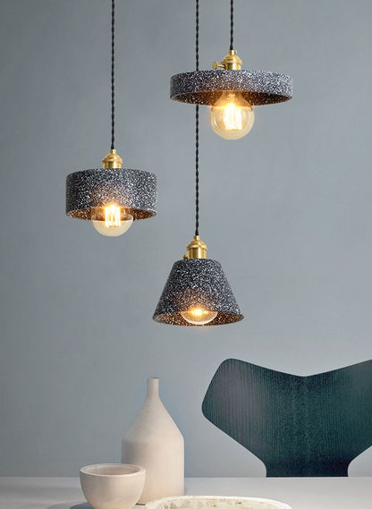 Industrial Cement Hanging Light- Terrazzo hanging lights