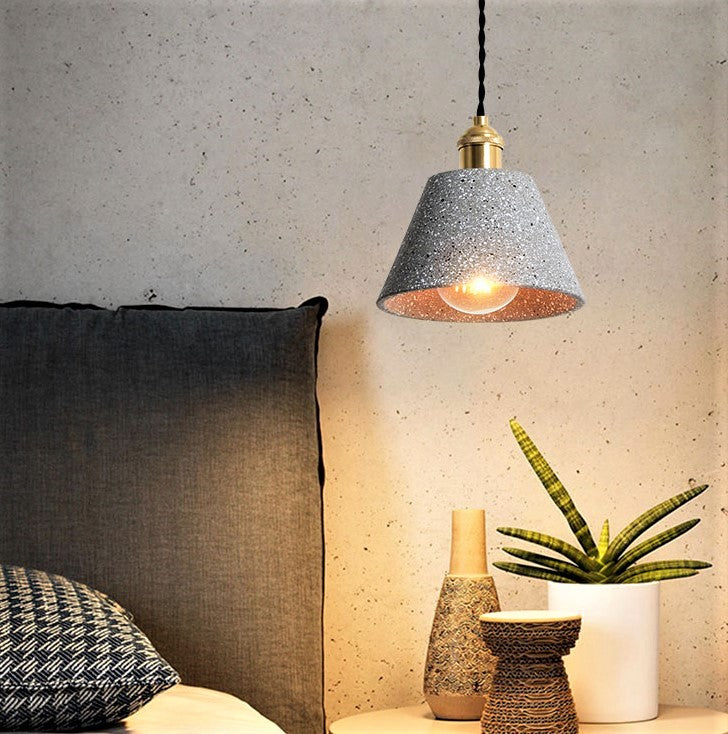Industrial Cement Hanging Light- Terrazzo hanging lights
