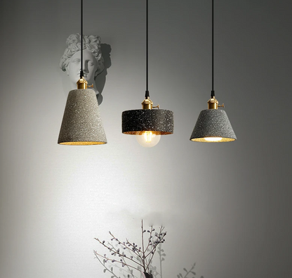 Gray and Black concrete lights