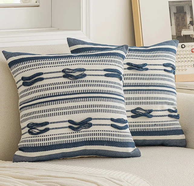 Tufted Punch Needle Pillow Case – Luxury-Embroidered Cushion covers