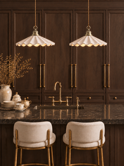 Industrial Vintage Ceramic pendant light| Retro farmhouse Ceiling lamp
