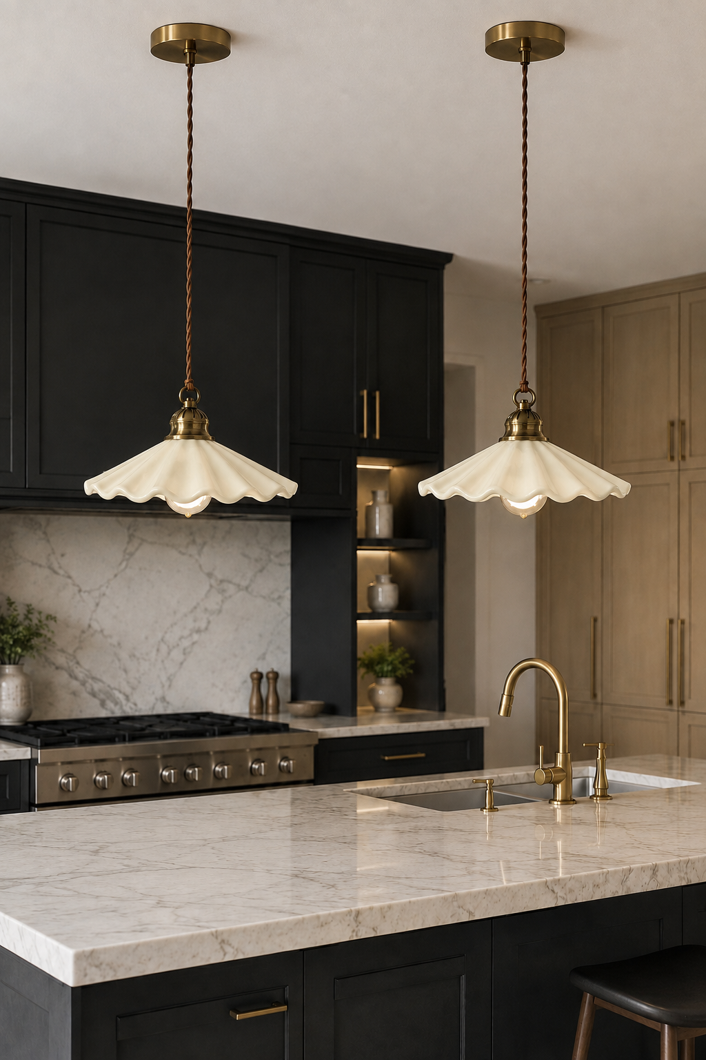 Industrial Vintage Ceramic pendant light| Retro farmhouse Ceiling lamp