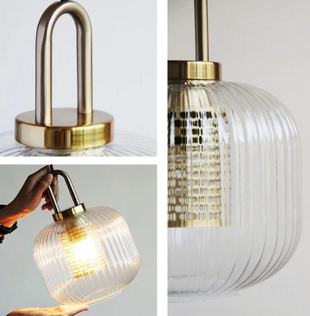 Modern Clear Glass Pendant Light