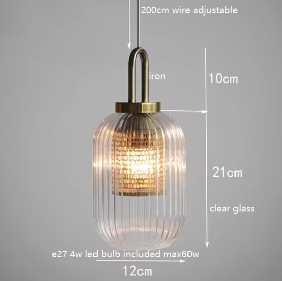 Modern Clear Glass Pendant Light