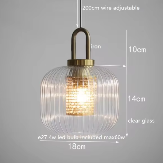 Modern Clear Glass Pendant Light