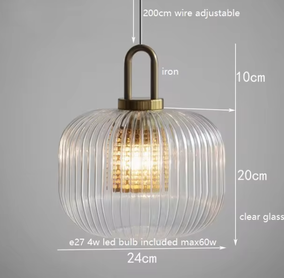 Modern Clear Glass Pendant Light