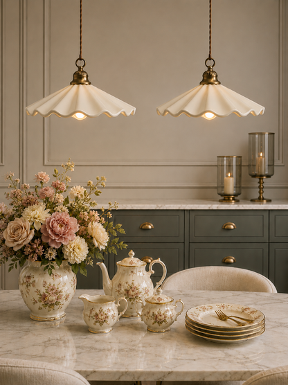 Industrial Vintage Ceramic pendant light| Retro farmhouse Ceiling lamp
