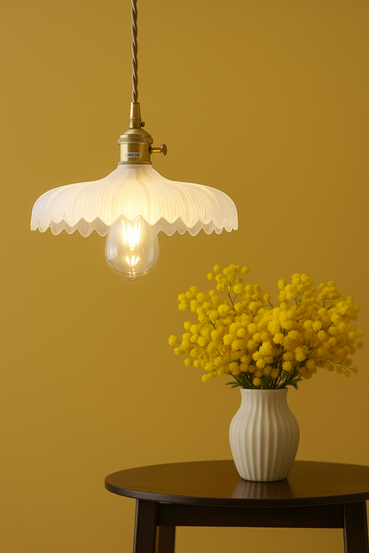 Retro Opal Shade Light, Multi-Color Glass Pendant Lights