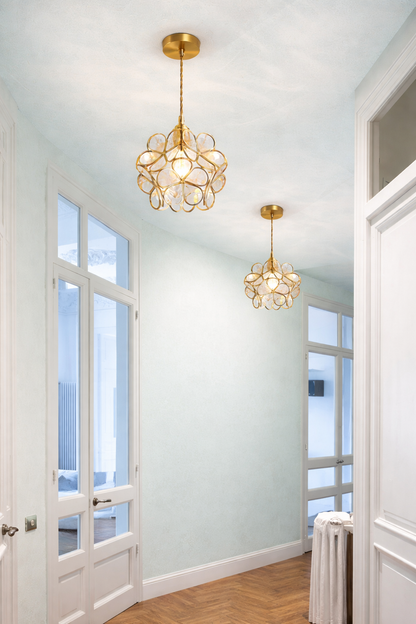 Hallway Glass floral ceiling light for luxury interior