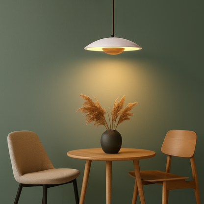 Stone-wood pendant light, Modern Organic lights for kitchen Island