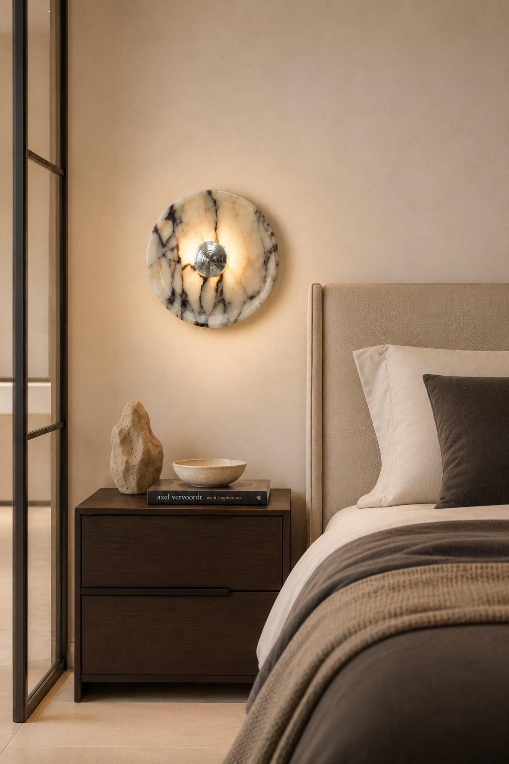Organic Marble Wall Lights-Bedroom Living room wall mounted sconce