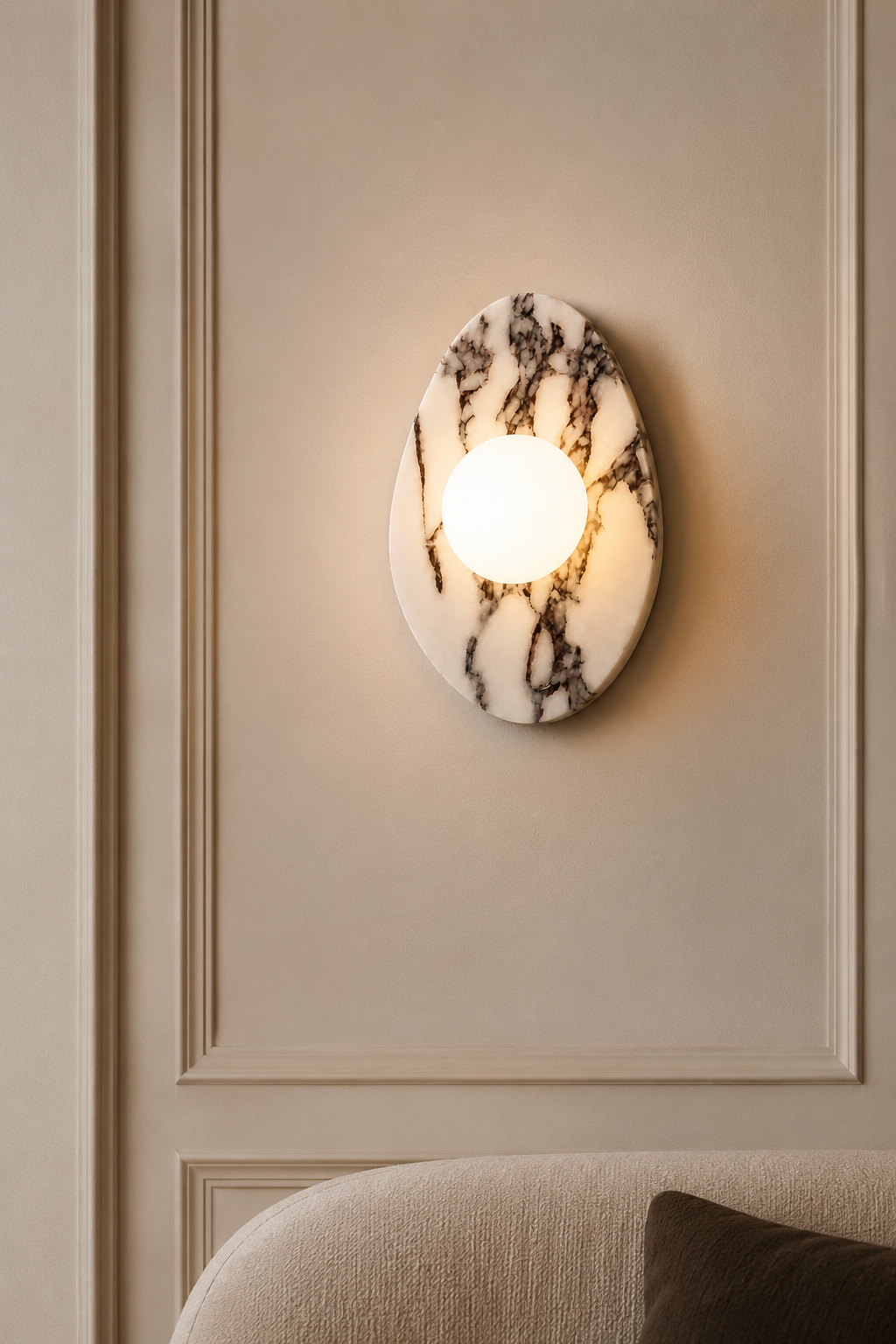 Organic Marble Wall Lights-Bedroom Living room wall mounted sconce