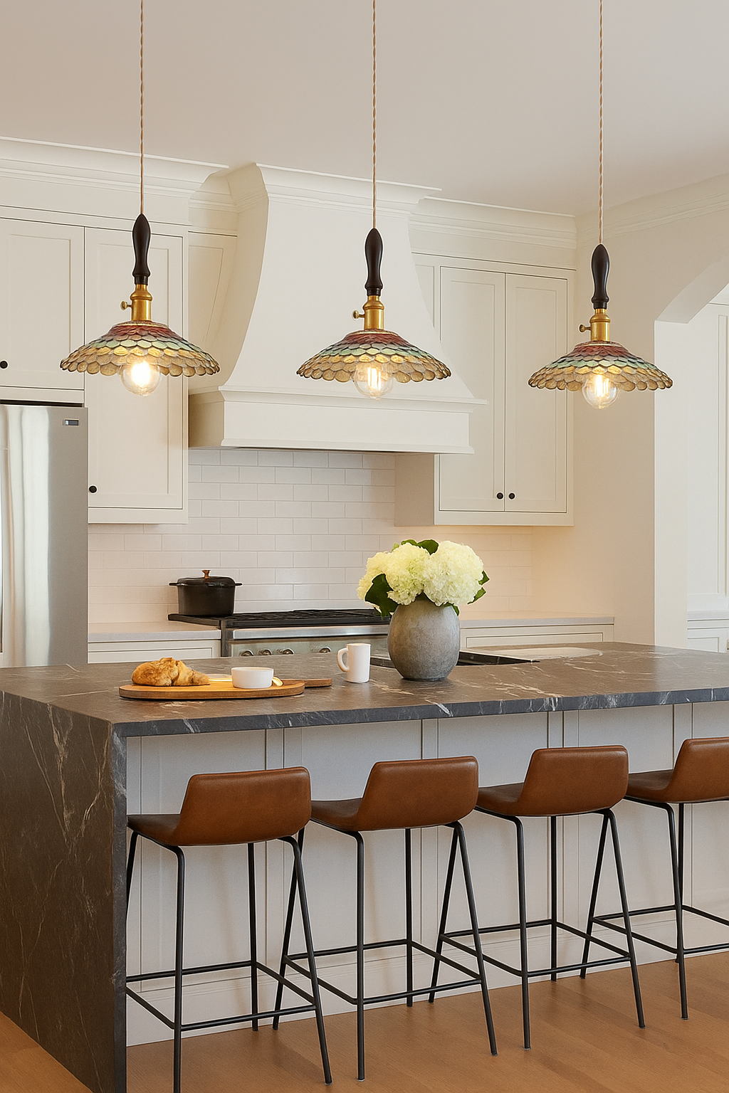 Bohemian Stained Glass Pendant Light