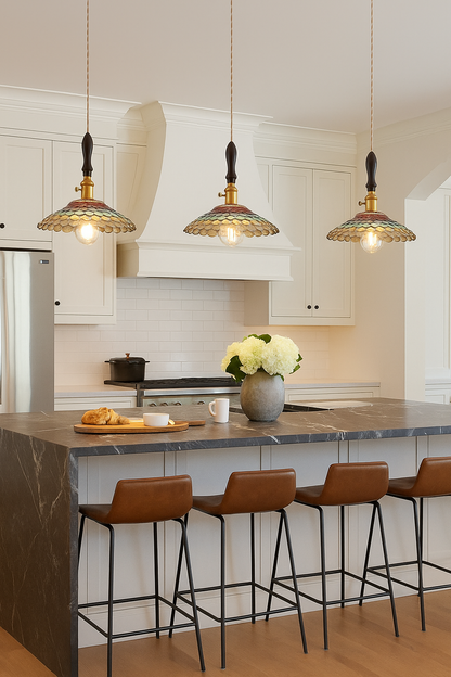 Bohemian Stained Glass Pendant Light