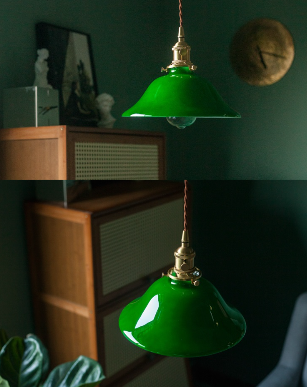 Wabi Sabi Green Glass pendant lights