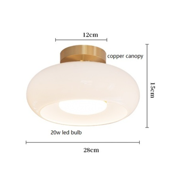 Snowflake Serenity: White glass Flush Mount Ceiling Light