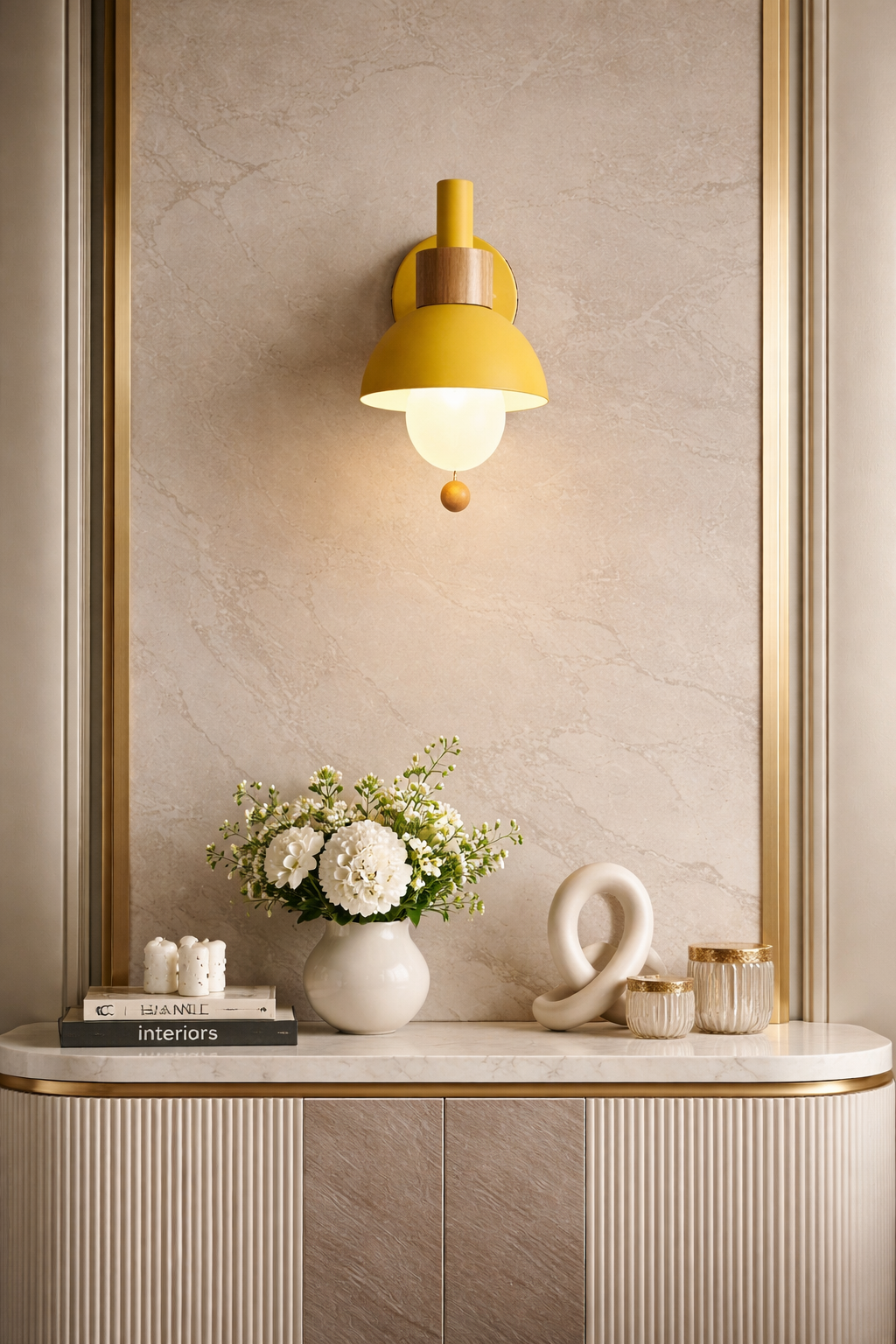 Scandinavian multicolor wall sconce light- Nordic Pull Chain Lamp