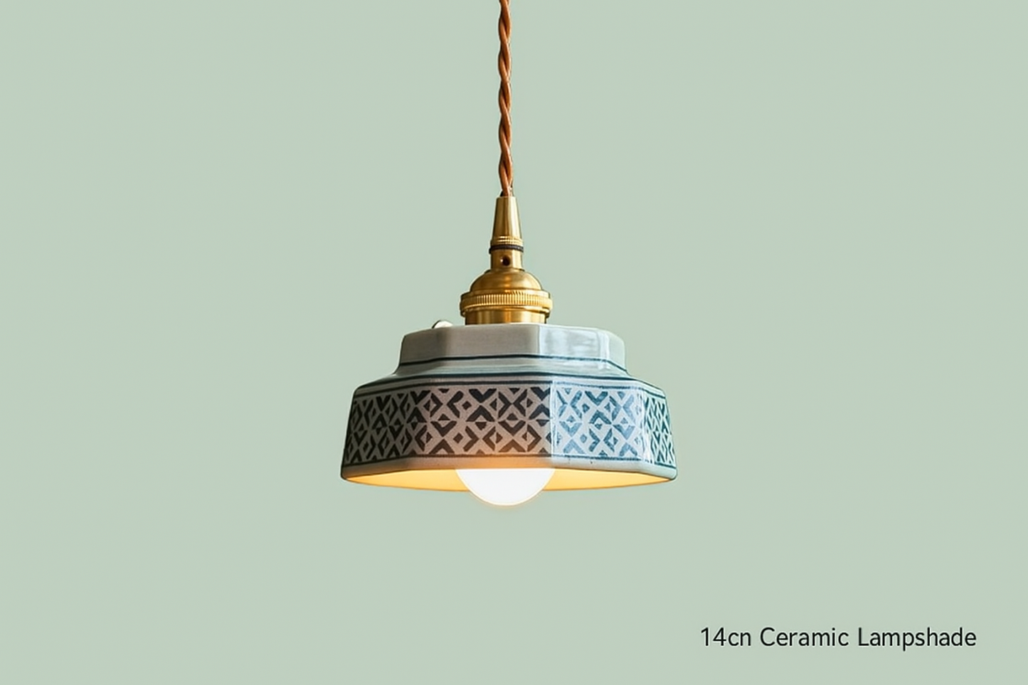 Mini Hand glazed Terracotta Pendant light