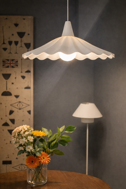 Minimalist white pendant light