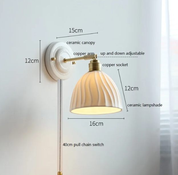 Contemporary Ceramic Wall Lamp: Modern Indoor Lighting Fixture