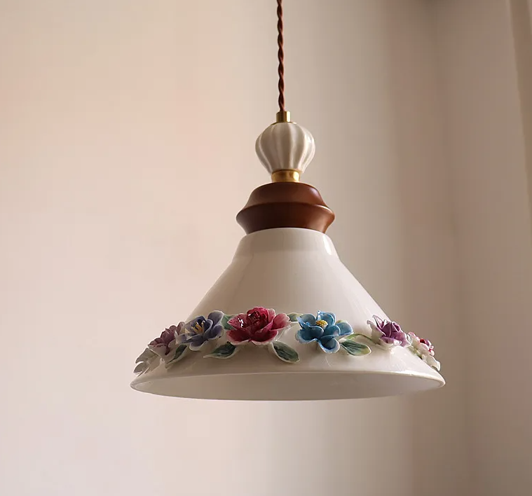 Japandi Clay Pendant Lamp-Artisanal Farmhouse hanging Light