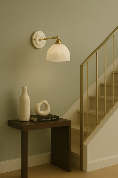 Contemporary Ceramic Wall Lamp-Plug-In wall Sconce