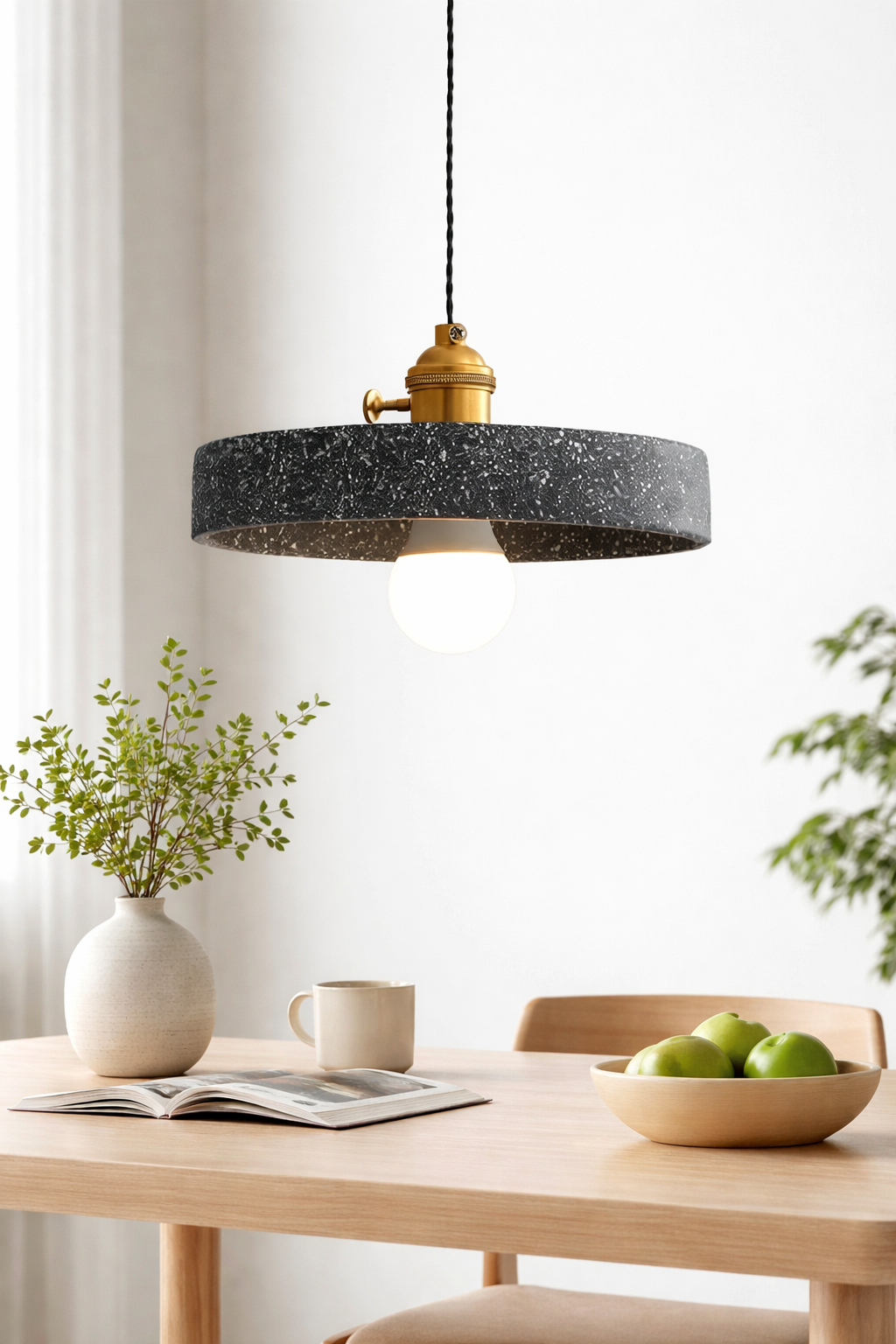 Industrial Cement bathroom Pendant Light- Terrazzo hanging lights