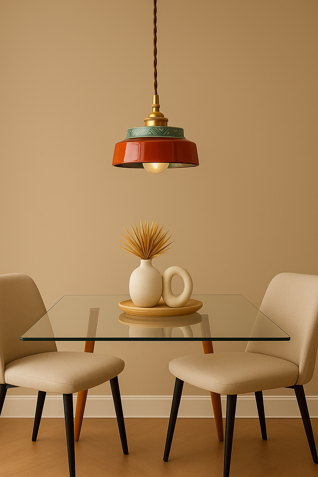 Mini Hand glazed Terracotta Pendant light