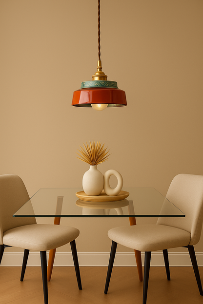 Mini Hand glazed Terracotta Pendant light